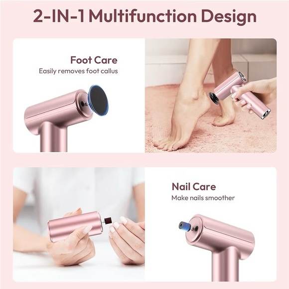 Electric Foot Callus Remover 2 in 1 Rechargeable - Picture 6 of 11